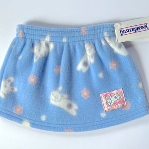 Buster Brown Fleece Skirt Fuzzy Bunnies Size 2 NWT Vintage